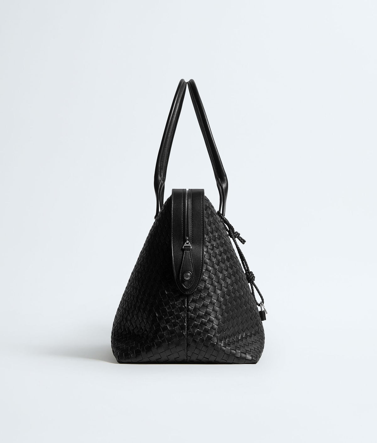 Carryta Black Woven Nappa Leather Weekender Bag